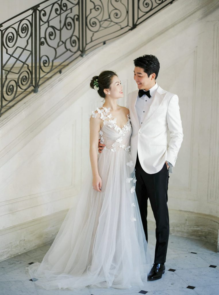 Couple photos from a wedding at Chateau de Tourreau