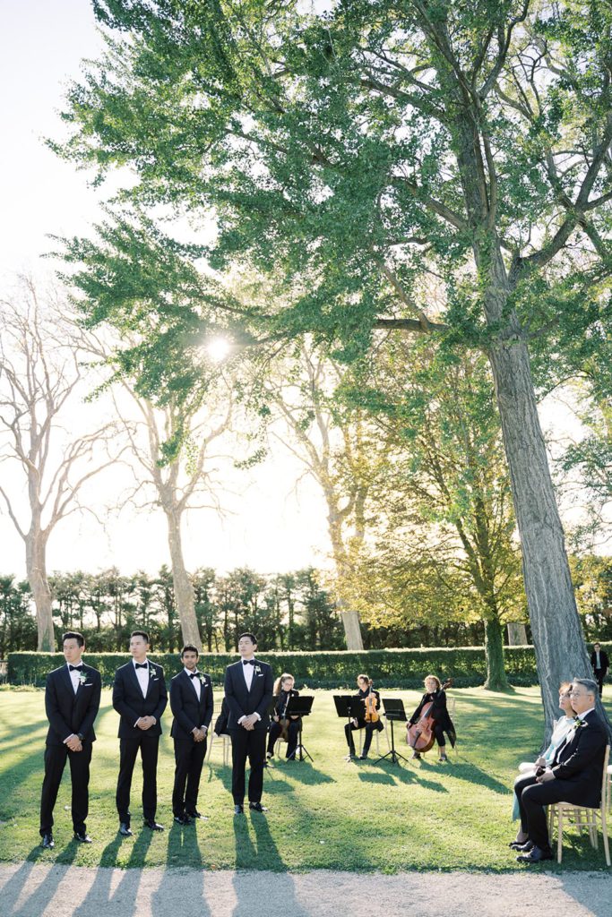 wedding ceremony at Chateau de Tourreau