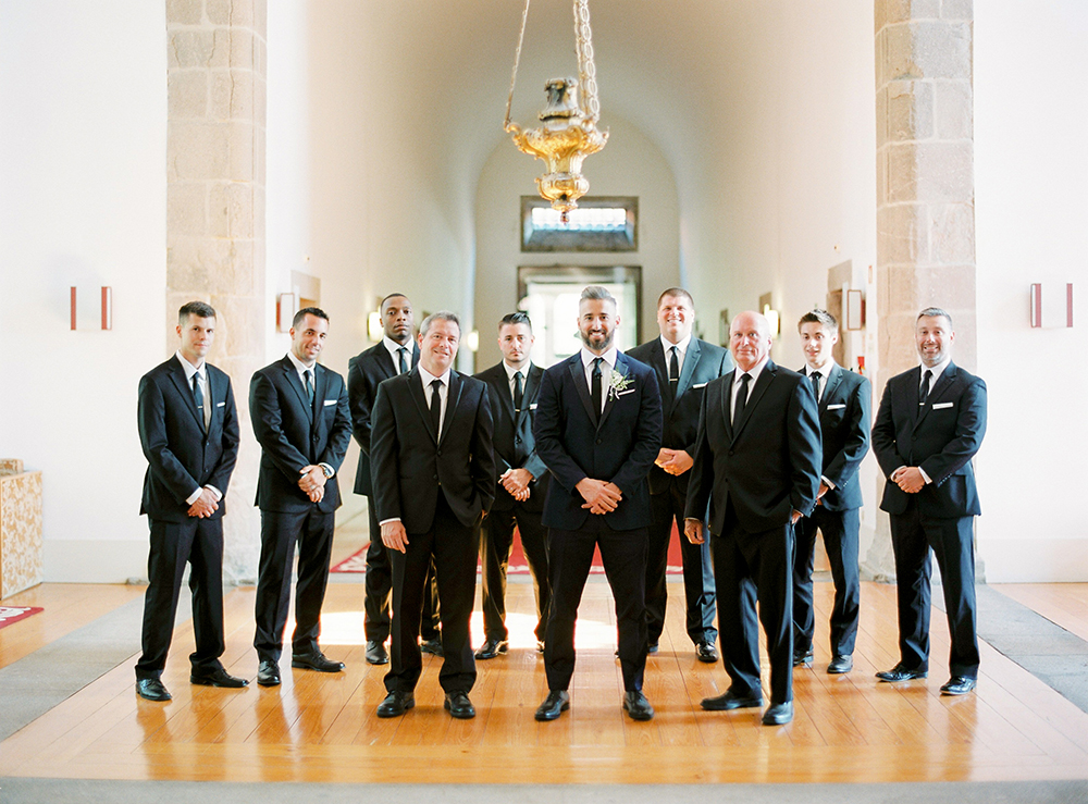 groom and groomsmen in portugal