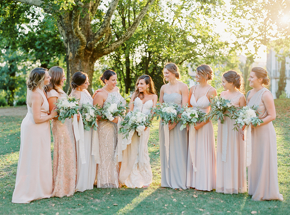 bridesmaids on a destination wedding in portugal