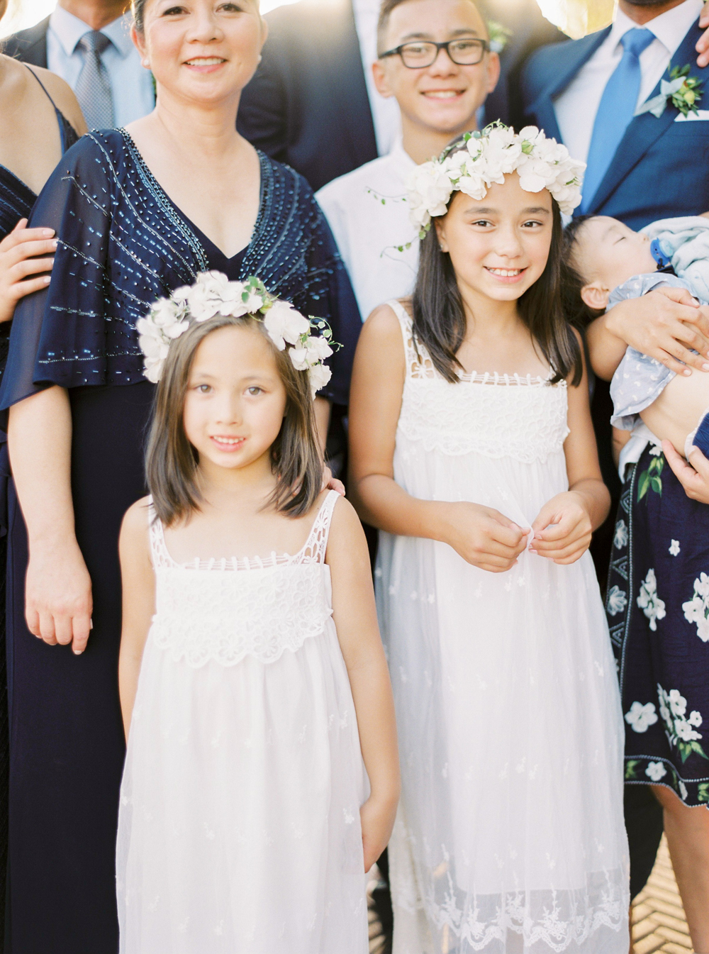 Family photos on a destination wedding