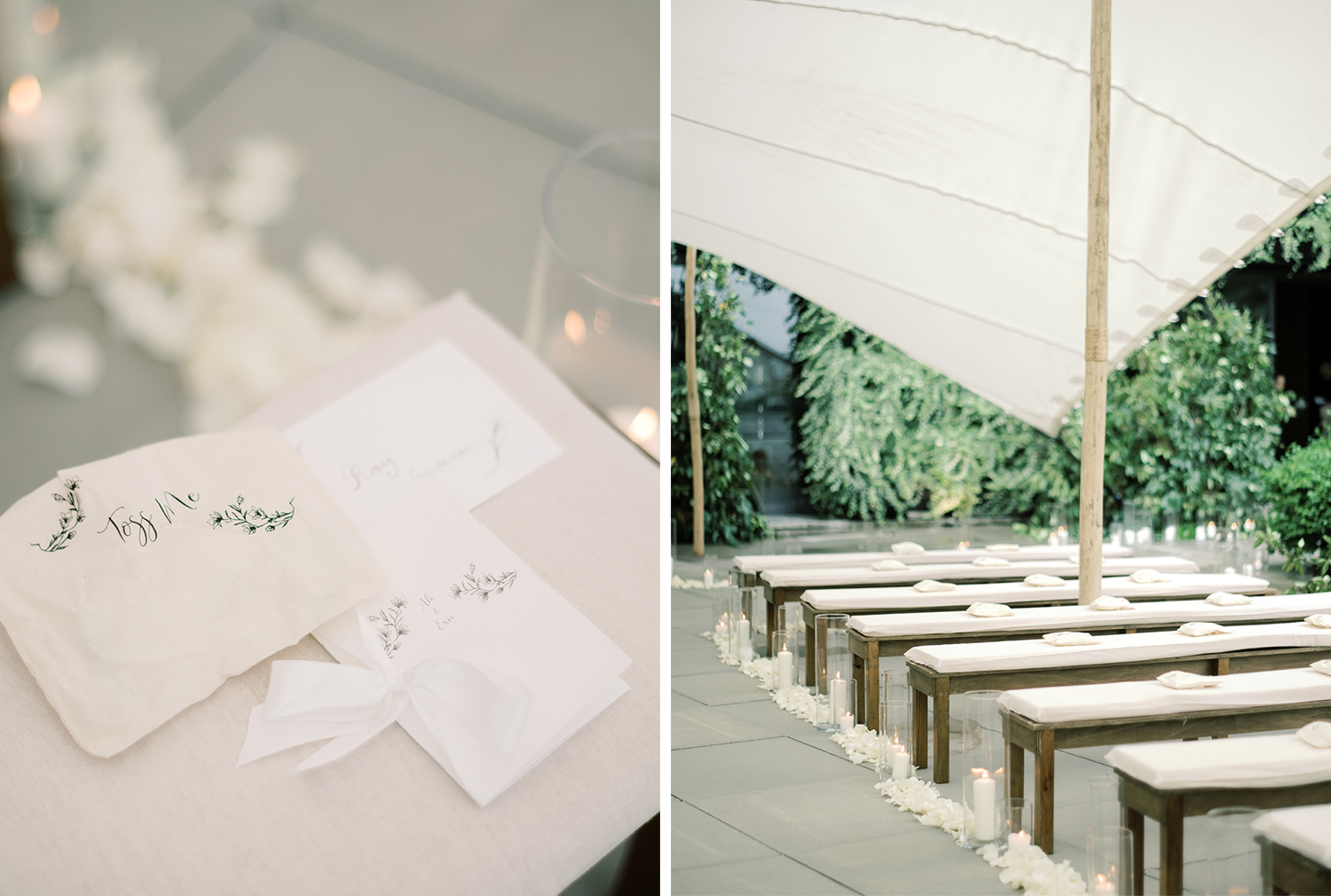 Fall wedding ceremony flowers decor
