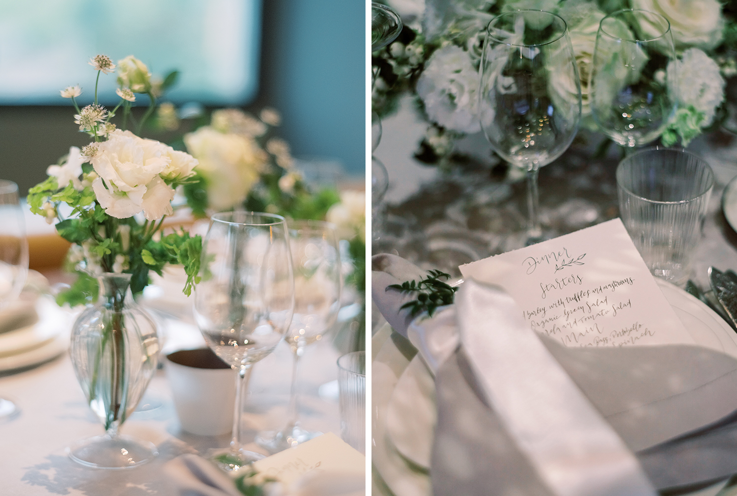 Table setting from a wedding at Douro Valley