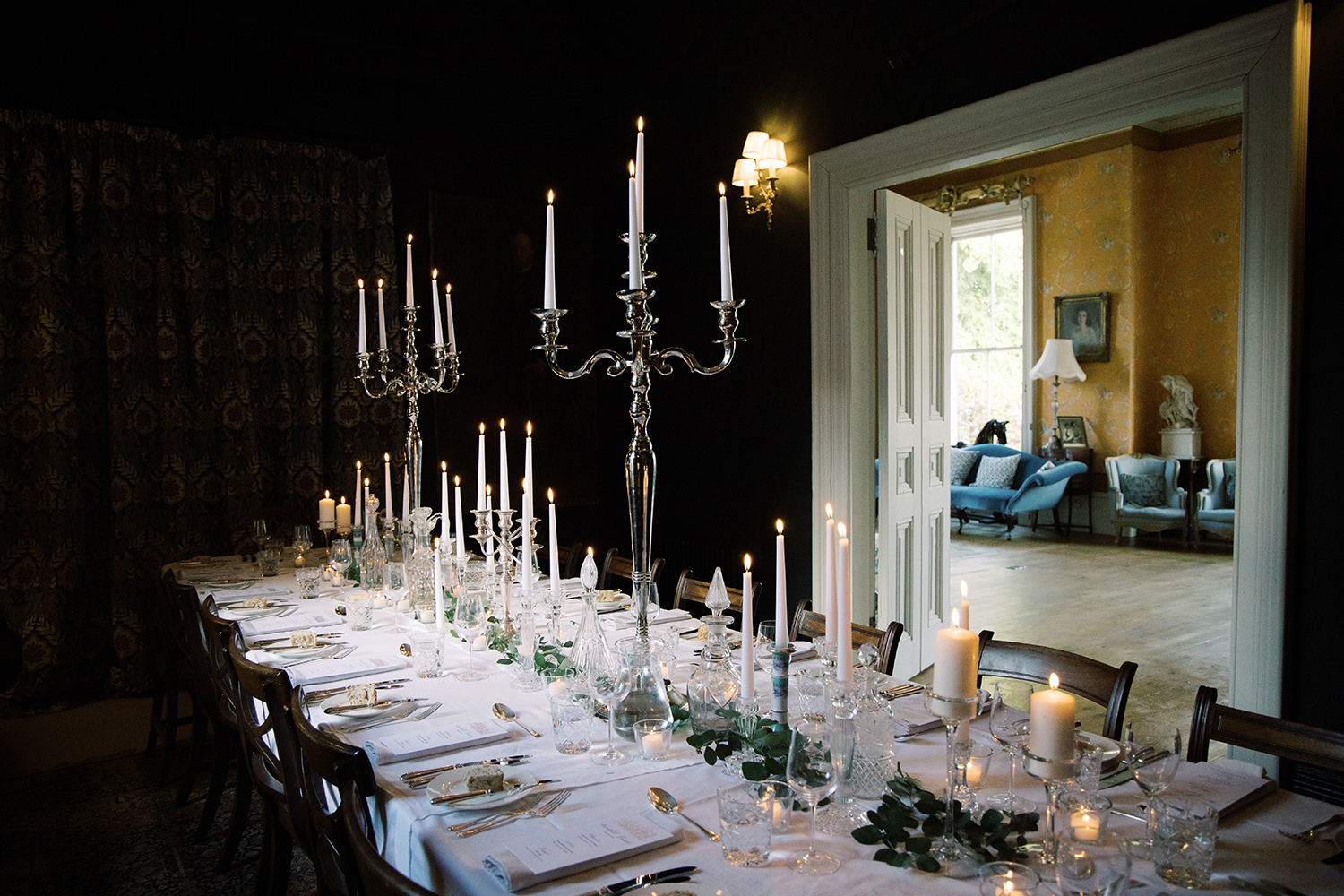 Table decor at Scottish castle
