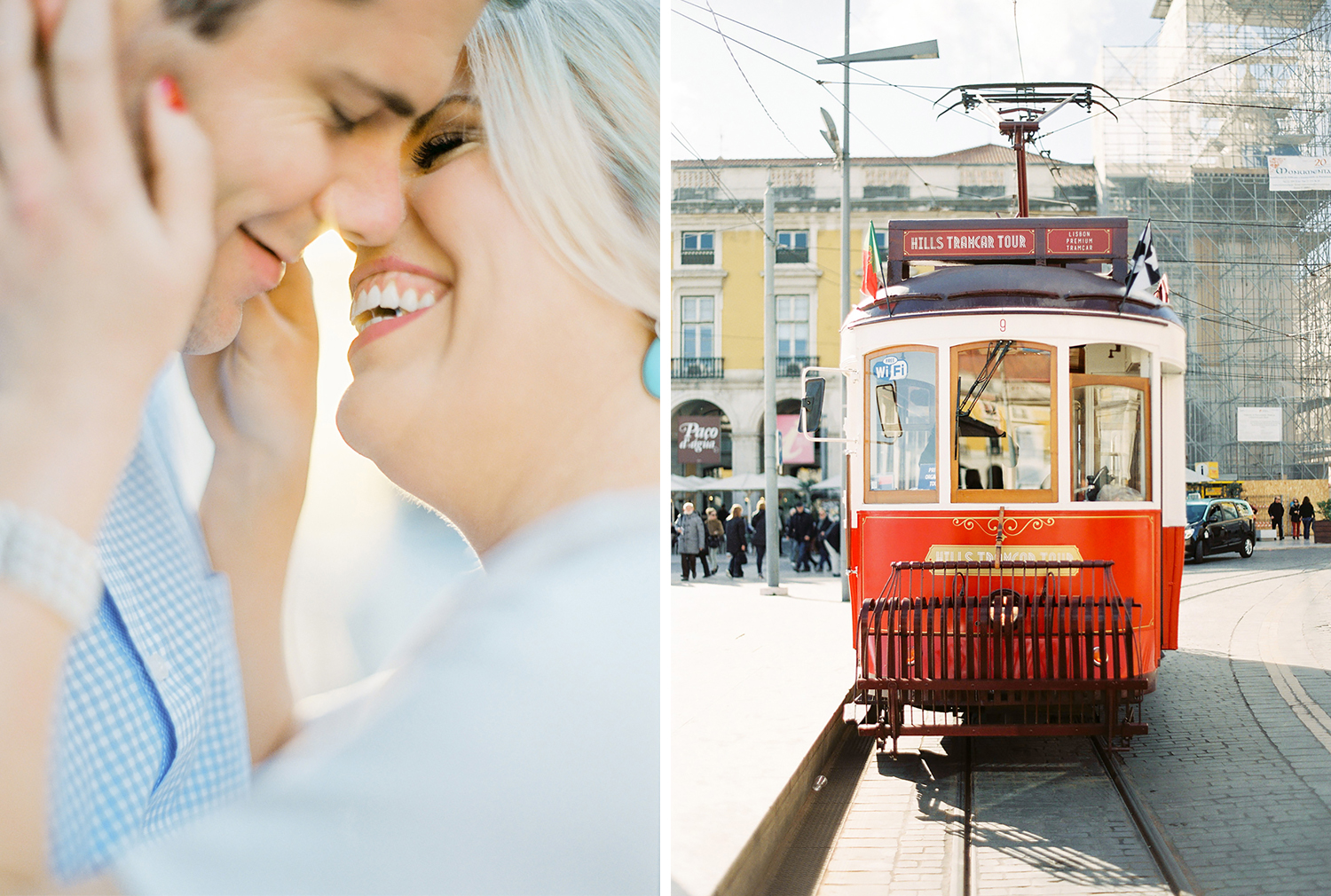 Romantic engagement session in Lisbon