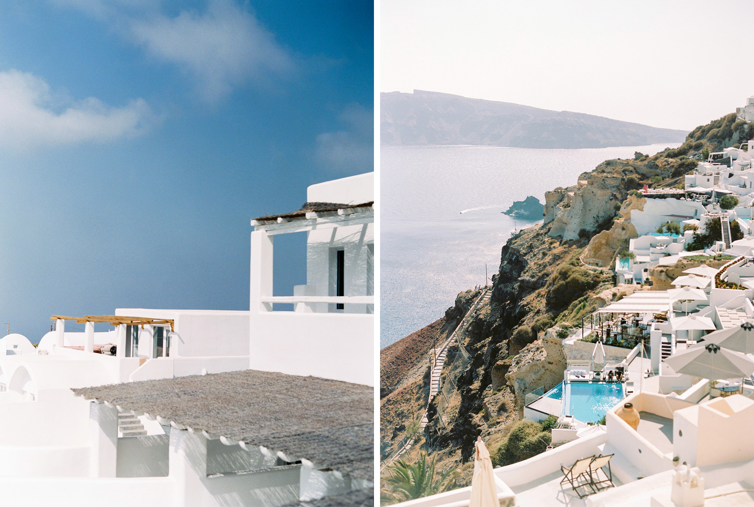 Traveling to Santorini in Greece