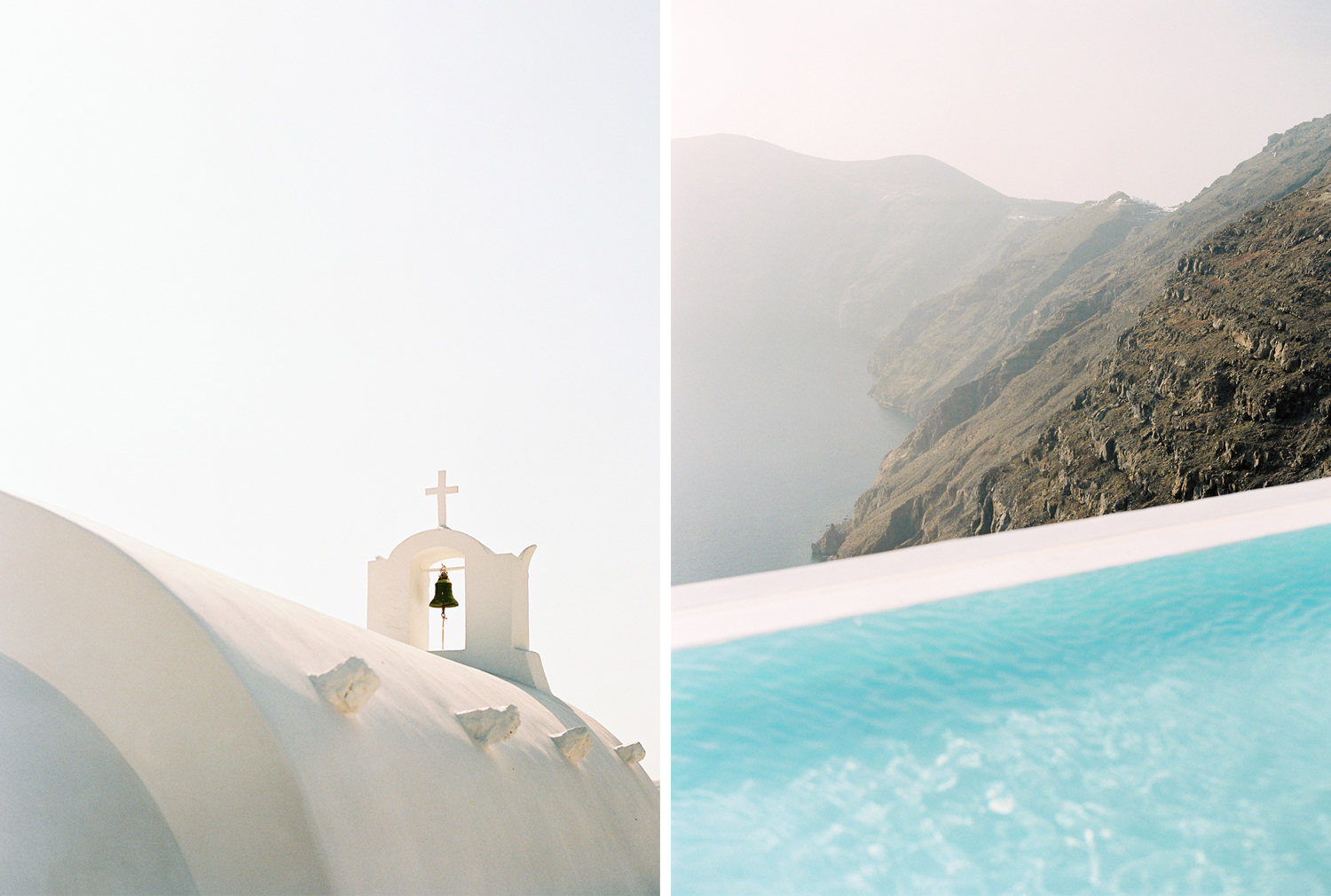 Traveling to Santorini in Greece