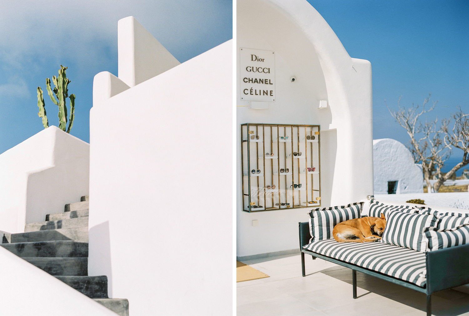 Traveling to Santorini in Greece