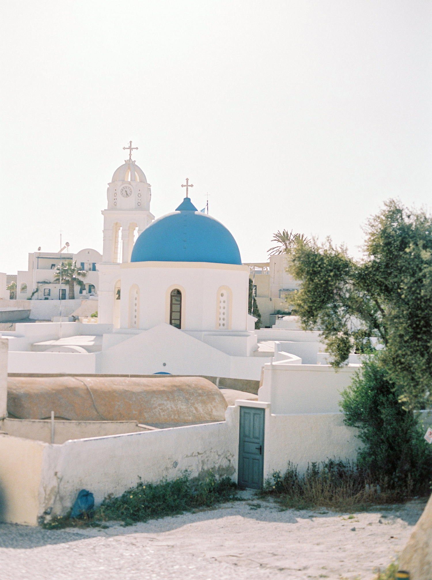 Traveling to Santorini in Greece