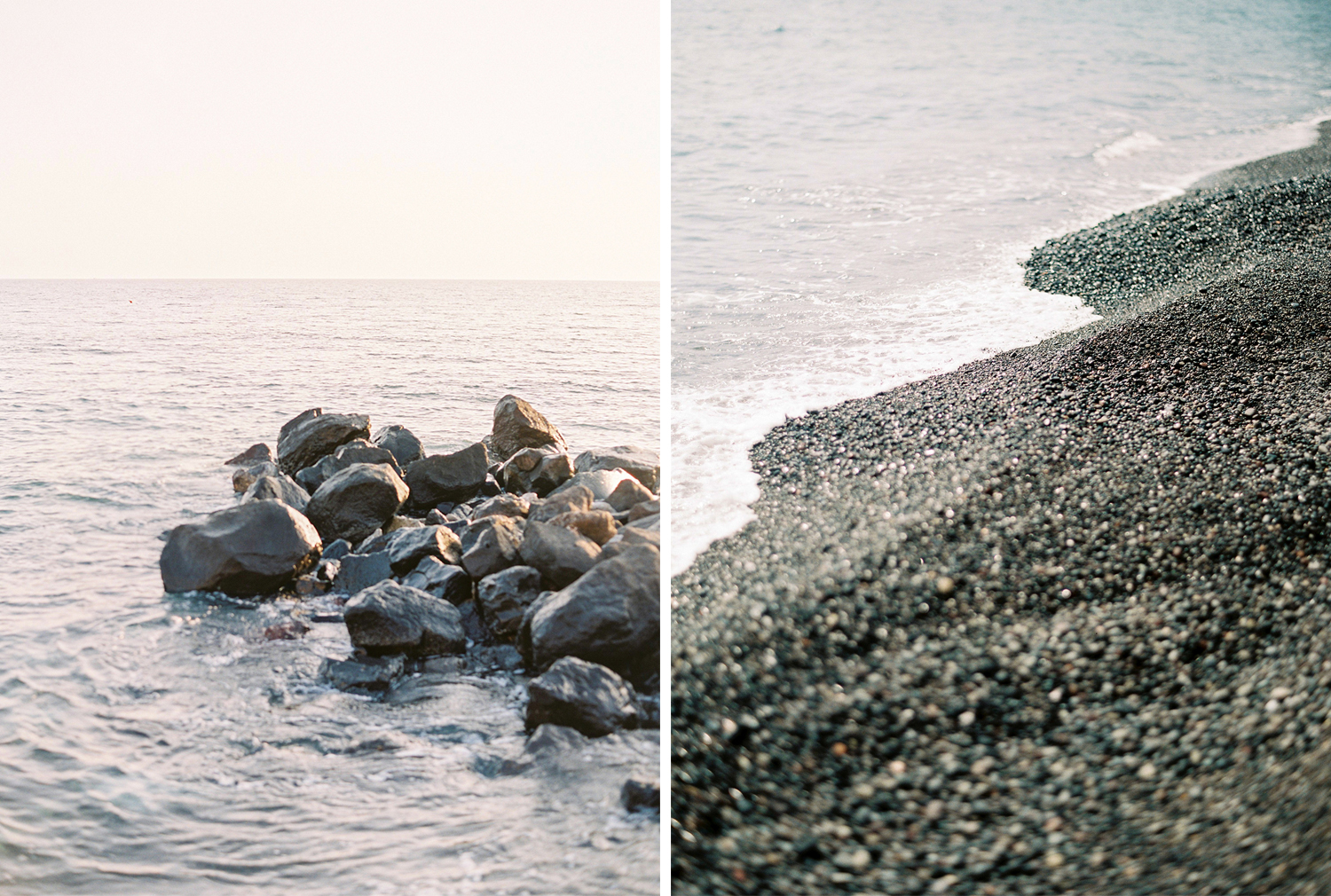 So many different natural textures in Santorini beaches.