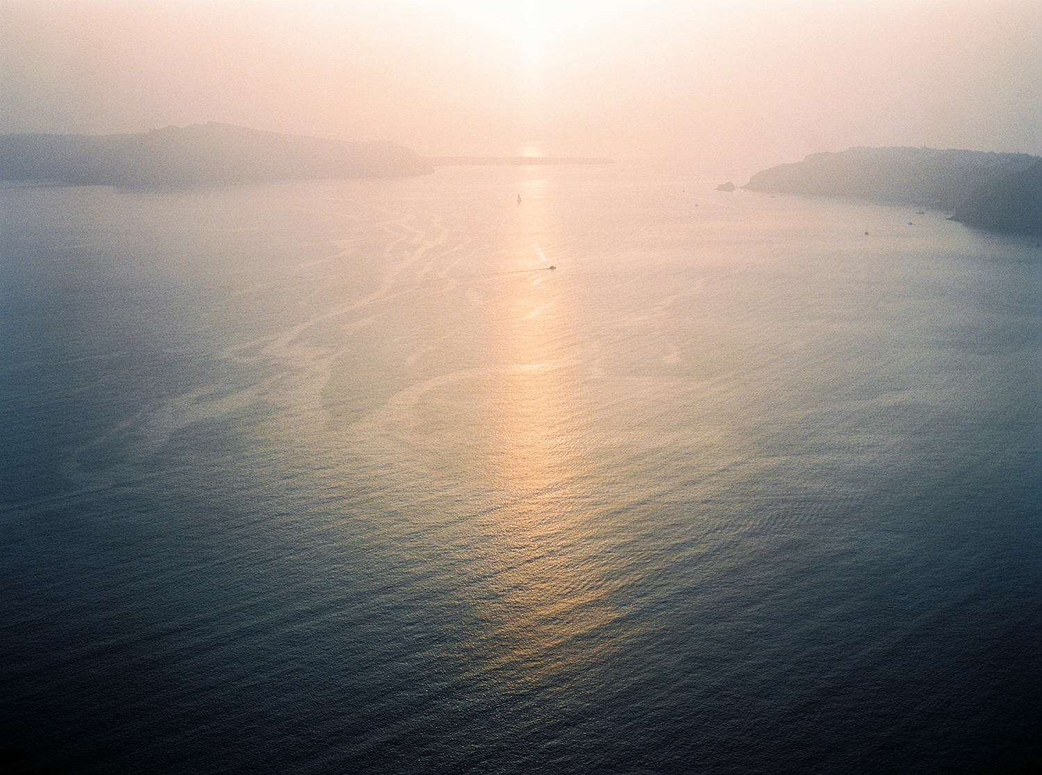 Sunset in Santorini Island in Greece.