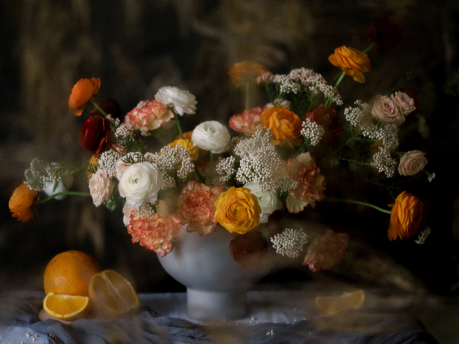 Modern meet dramatic for this wedding centerpiece inspiration