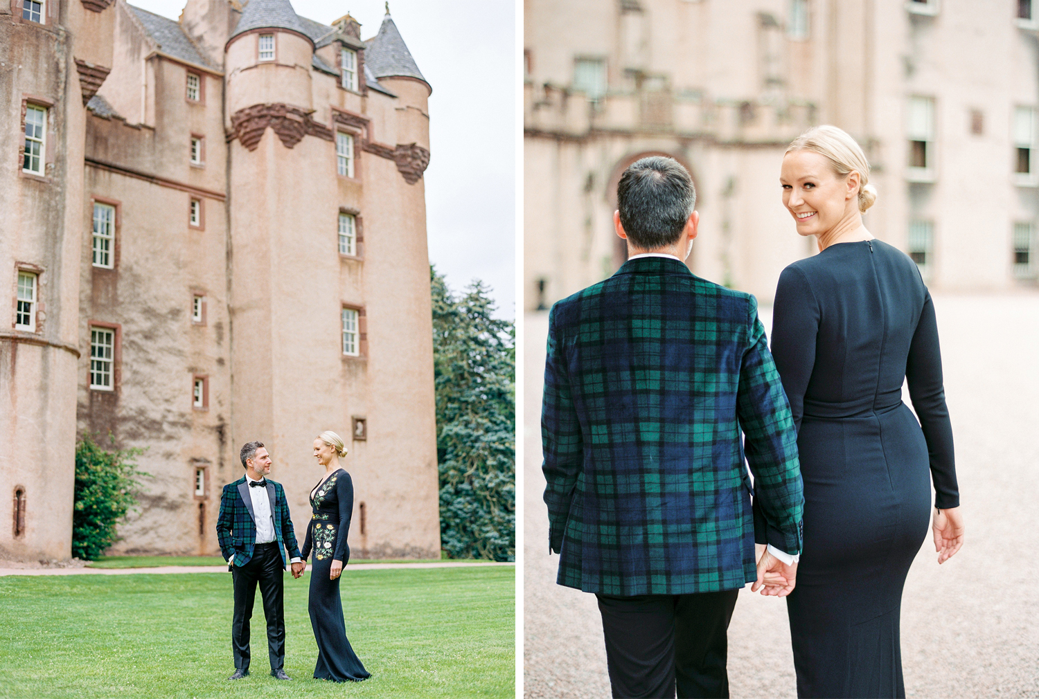 Some portraits of the couple outside the Castle.