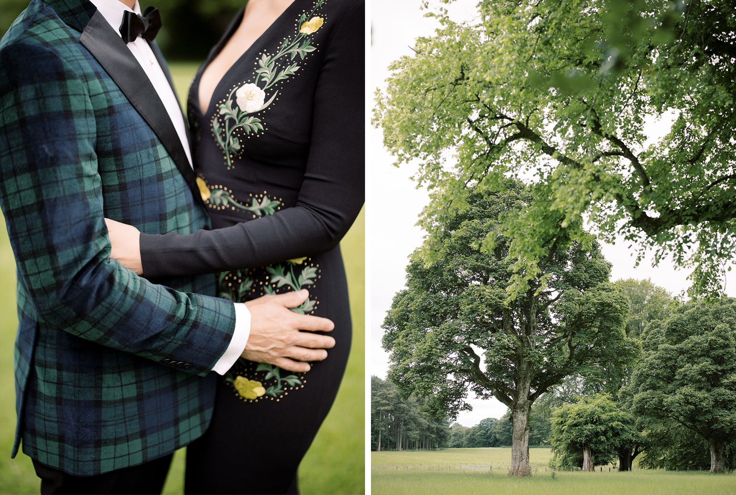 Portraits of the couple outside of the Castle.
