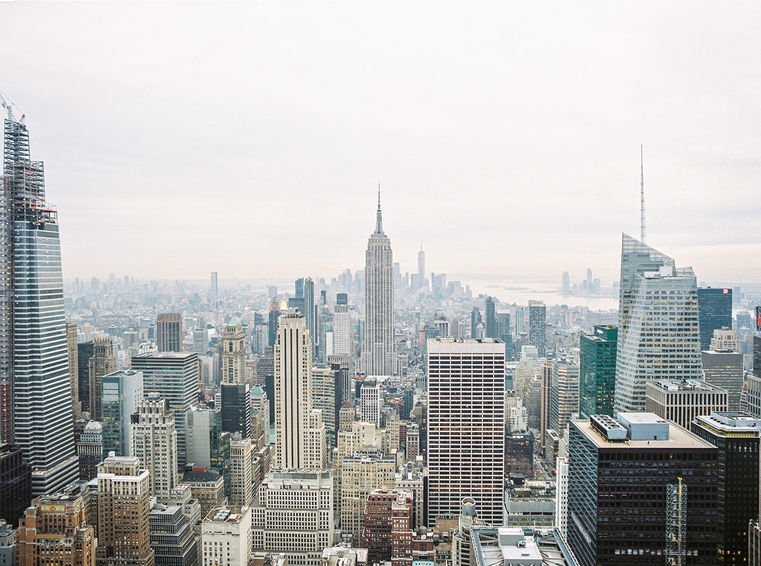 Winter New York city rooftop