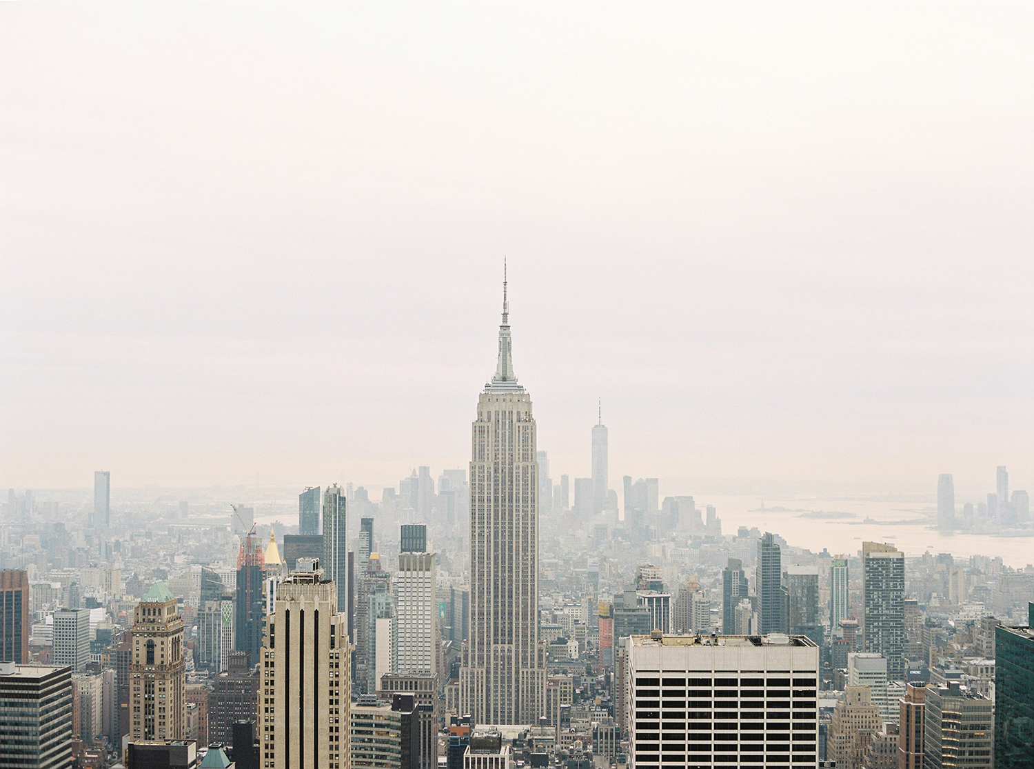 Winter New York city rooftop