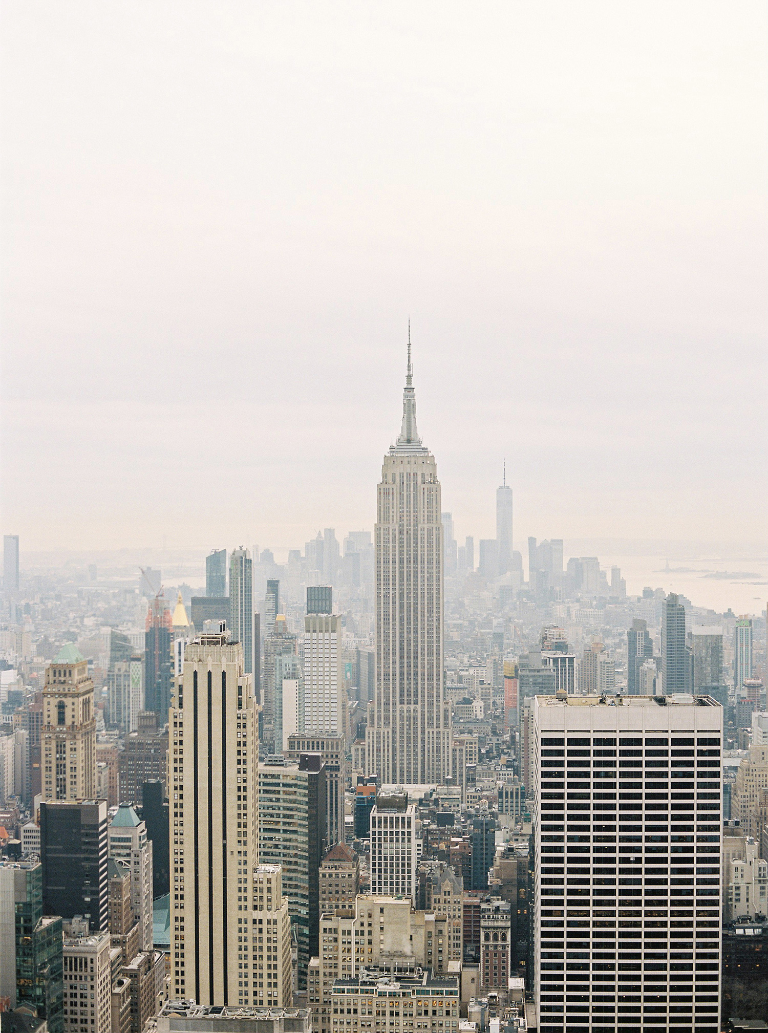 Winter New York city rooftop